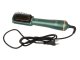 Electric Cordless Hair Dryer Straightening Brush, green