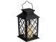Decorative LED Lantern with Flickering Flameless Candle, 11 inch, Black