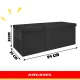Kruzzel Foldable Toy Storage Box with Lid 132 L 94x39x35 cm, Black