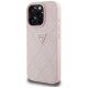 Guess Hot Stamp 4G Pattern Triangle Metal Logo iPhone 16 Pro Max Case - Pink