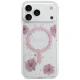 Guess Resin Flowers Glitter MagSafe Phone Case Cover iPhone 17 Pro Max - Pink