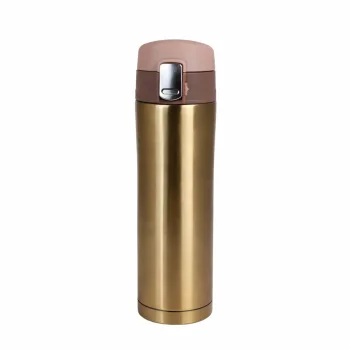 Insulated Travel Mug 450ml, Stainless Steel Thermos for Coffee, Gold