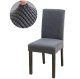 Universal Stretch Velvet Dining Chair Cover, Dark Grey