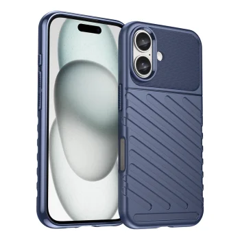 Dėklas iPhone 16 Thunder Case, TPU, mėlynas