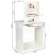 Modern Dressing Table with Large Mirror and Shelves ModernHome, White