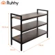 Ruhhy 00027038 3-Tier Shoe Rack 79cm, Black/Brown