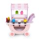 ECOTOYS Wooden Ice Cream Cart Toy for Kids Pretend Play Shop TL89015