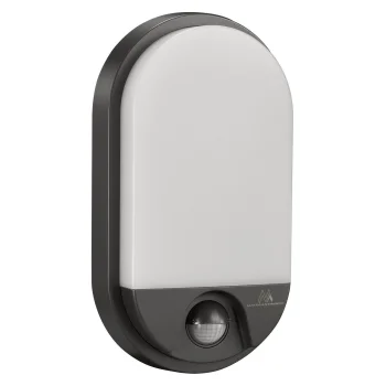 Maclean LED Facade Lamp with Motion Sensor, 15W, 1100lm, IP54, Grey