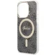 Guess iPhone 15 Pro Case IML 4G Gold Stripe, Black