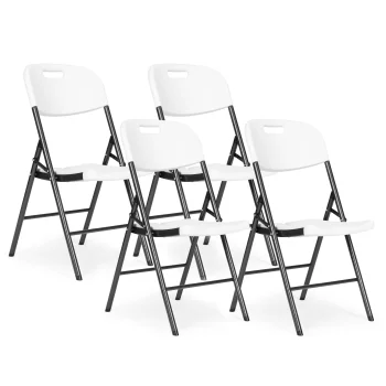 MultiGarden Folding Chair Set, 4 pcs, White