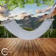 Garden Home Single Hammock with Wooden Rod and Mounting Set, 200x100 cm