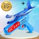 Toy Glider Airplane with Launcher Gun and LED Lights, Blue