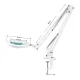 Glow 308 LED Magnifying Lamp Table Mount, White
