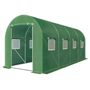 Carruzzo Polytunnel Greenhouse 13x8 ft Walk-In Garden Tunnel