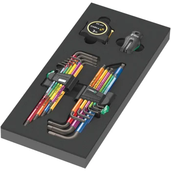 Wera 9740 L-Key Set 1 in Foam Insert, 20 Pieces