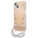 Guess Flower Strap Collection Case for iPhone 13 mini - Gold