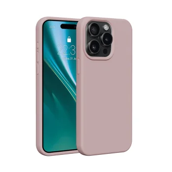 Etteri Silicone Case for Apple iPhone 15 Pro Max Light Pink