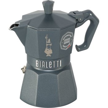 Bialetti Moka Exclusive 3-Cup Induction Espresso Maker, Grey