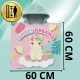 Kids Hooded Beach Towel Unicorn Bath Poncho 60x120, pink celadon