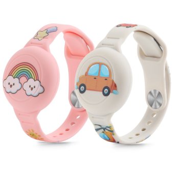 Tech-Protect Smooth Kids Wristband for Apple AirTag 1/2 (2-Pack) - Multicolor