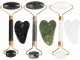 Jade Face Roller with Gua Sha Massage Plate, Different Colors
