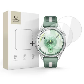 Tempered Glass Tech-Protect Glass Fit+ for Huawei Watch GT 6 46mm 2-pack Transparent