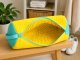 Shoe Washing Bag with Microfiber, Yellow-Mint