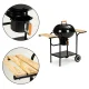 MultiGarden Charcoal Garden Grill with Lid and Shelves, 40 cm