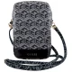 Guess Zip GCube Bottom Stripe Phone Bag, Black