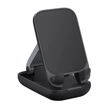 Baseus Seashell Series Folding Phone Stand, Adjustable Desk Holder, black