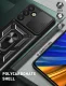 Hybrid Armor Camshield Case for Samsung Galaxy S25 Edge with Camera Cover and Stand - Black