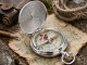 Classic Metal Pocket Compass for Hiking and Survival, Silver