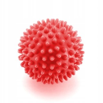 4FIZJO Spiked Massage Ball Yoga Acupuncture Therapy Trigger Points Myofascial, Red