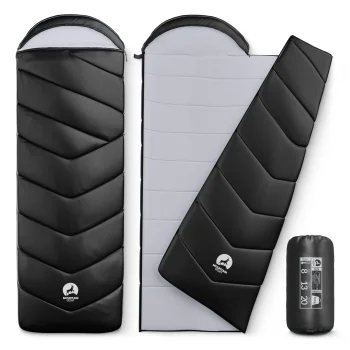 Mummy Sleeping Bag Mountain Goat STANDARD 210 x 73 cm, Black