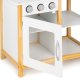 Ecotoys TK040A-WHITE Wooden Kids Kitchen with Accessories, White