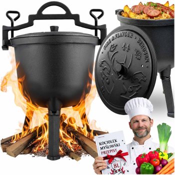 Berdsen Cast Iron Campfire Cauldron 8L Bd-482