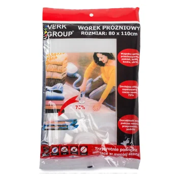 Large Vacuum Storage Bag 110x80 cm, Transparent