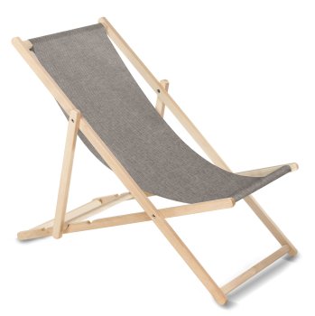 Greenblue GB183M Melange Wooden Deck Chair, Grey