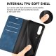 Sony Xperia 10 V Skin-touch Leather Wallet Book Case Cover, Blue | Чехол для Телефона Кабура...