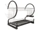 Two-Tier Dish Drainer, Black