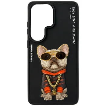 Nimmy Glasses Cool Dog Case for Samsung Galaxy S26 Ultra, Black