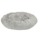 Plush Calming Donut Pet Bed for Dogs and Cats 100 cm, Light Grey