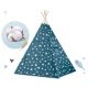 Nukido Kids Teepee Tent with Lights, Blue