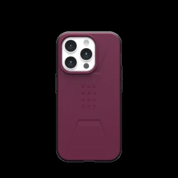 Apple iPhone 15 Pro 6.1'' UAG Civilian Magsafe Hard Case Cover, Bordeaux