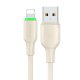 Mcdodo CA-4740 USB to Lightning Cable with LED, 1.2m, Beige