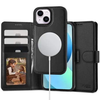Tech-Protect Wallet MagSafe Case for iPhone 13, Black