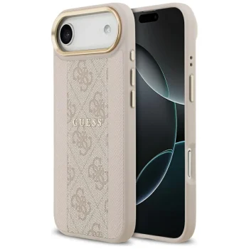 Dėklas Guess 4G Stripe MagSafe, skirtas iPhone 17 Air, rožinis