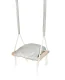 Kruzzel Wooden Baby Swing with Fabric Seat, Grey