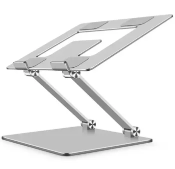 Foldable aluminum laptop stand, silver
