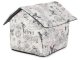 Dog house bed for dogs and cats, size L, beige